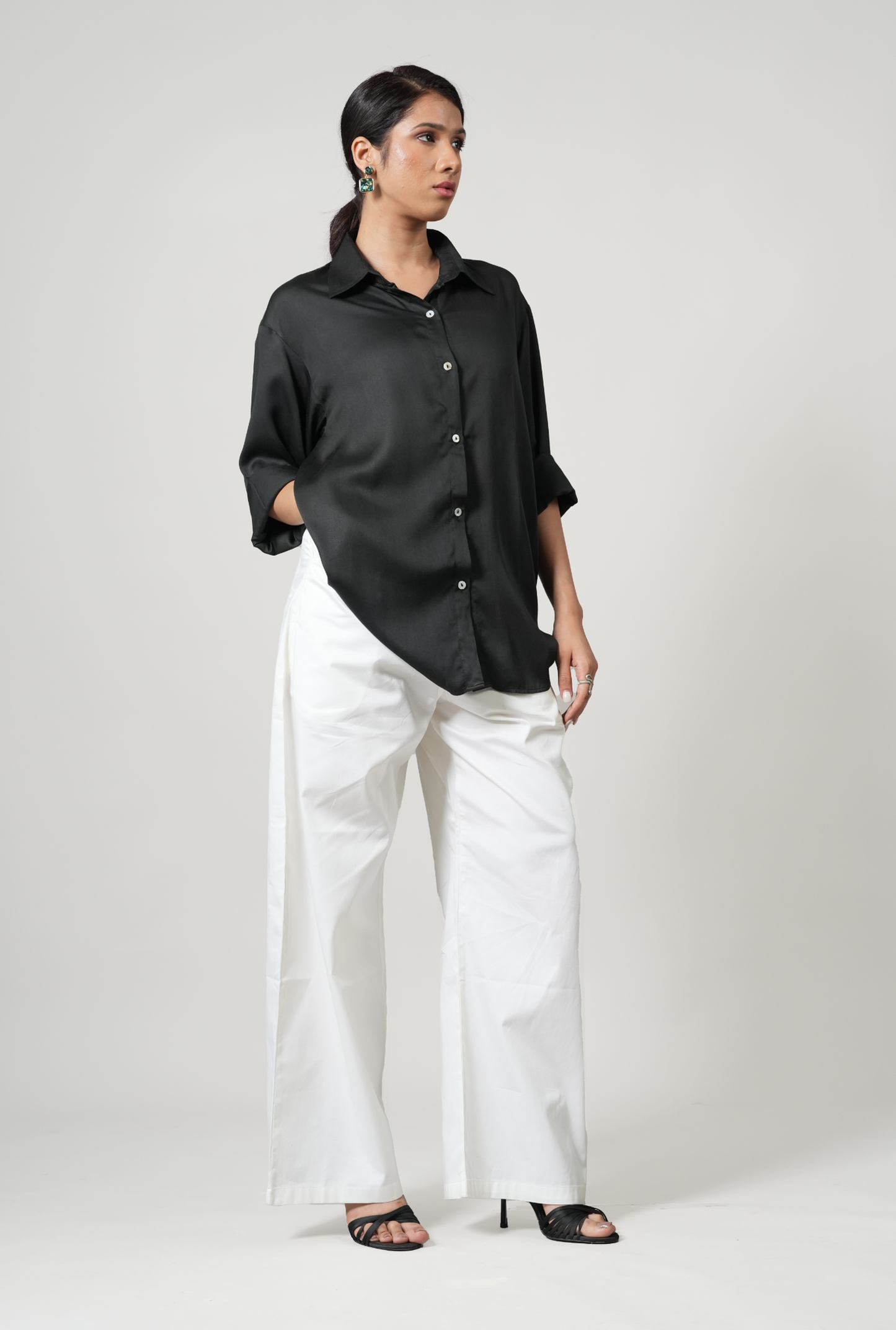 SATIN BLACK SHIRT