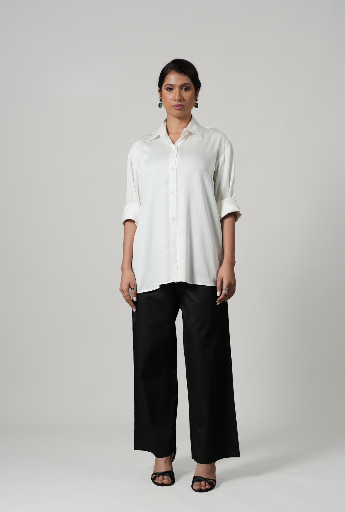 SATIN IVORY SHIRT