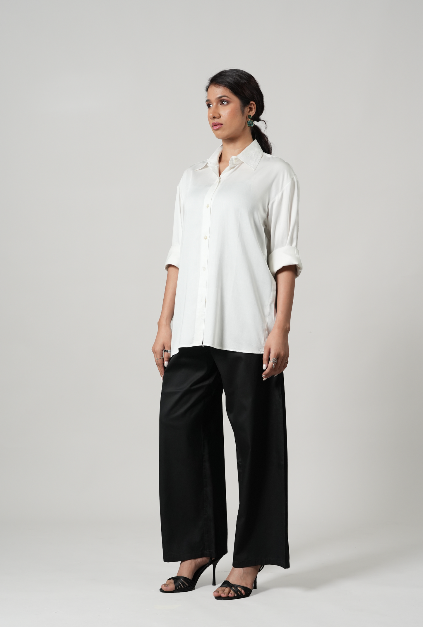 SATIN IVORY SHIRT