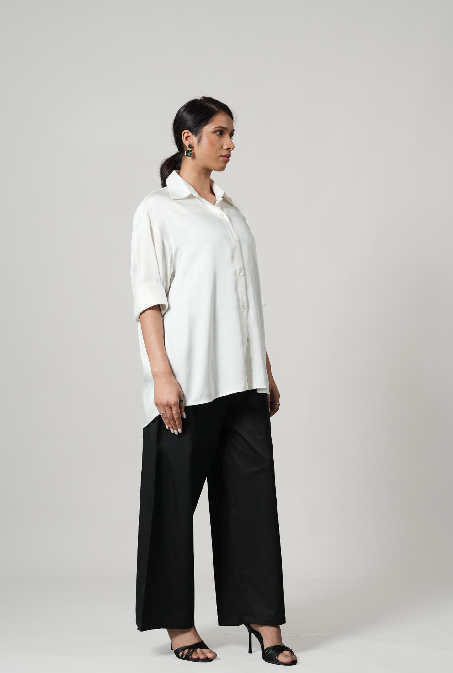 SATIN IVORY SHIRT