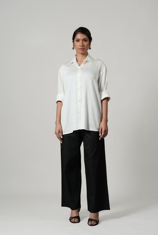 SATIN IVORY SHIRT