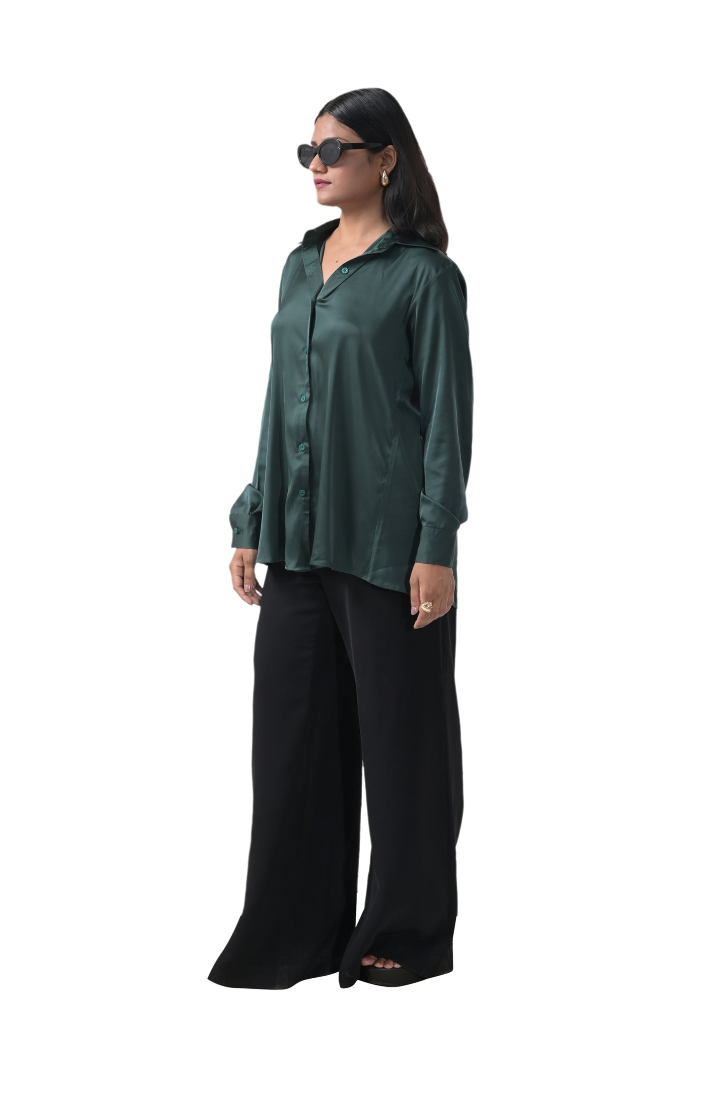 BOTTLE GREEN SHIRT