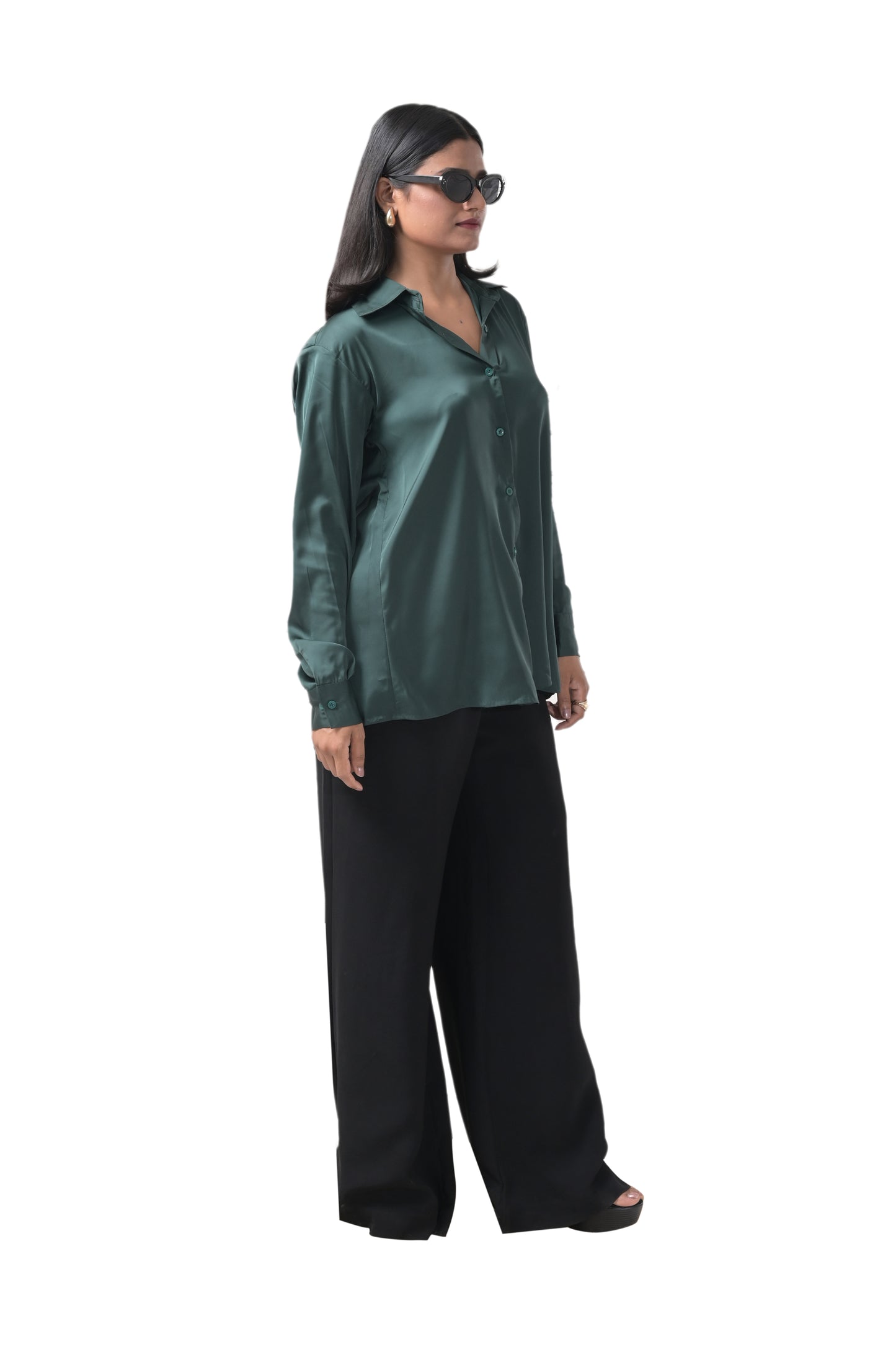 BOTTLE GREEN SHIRT