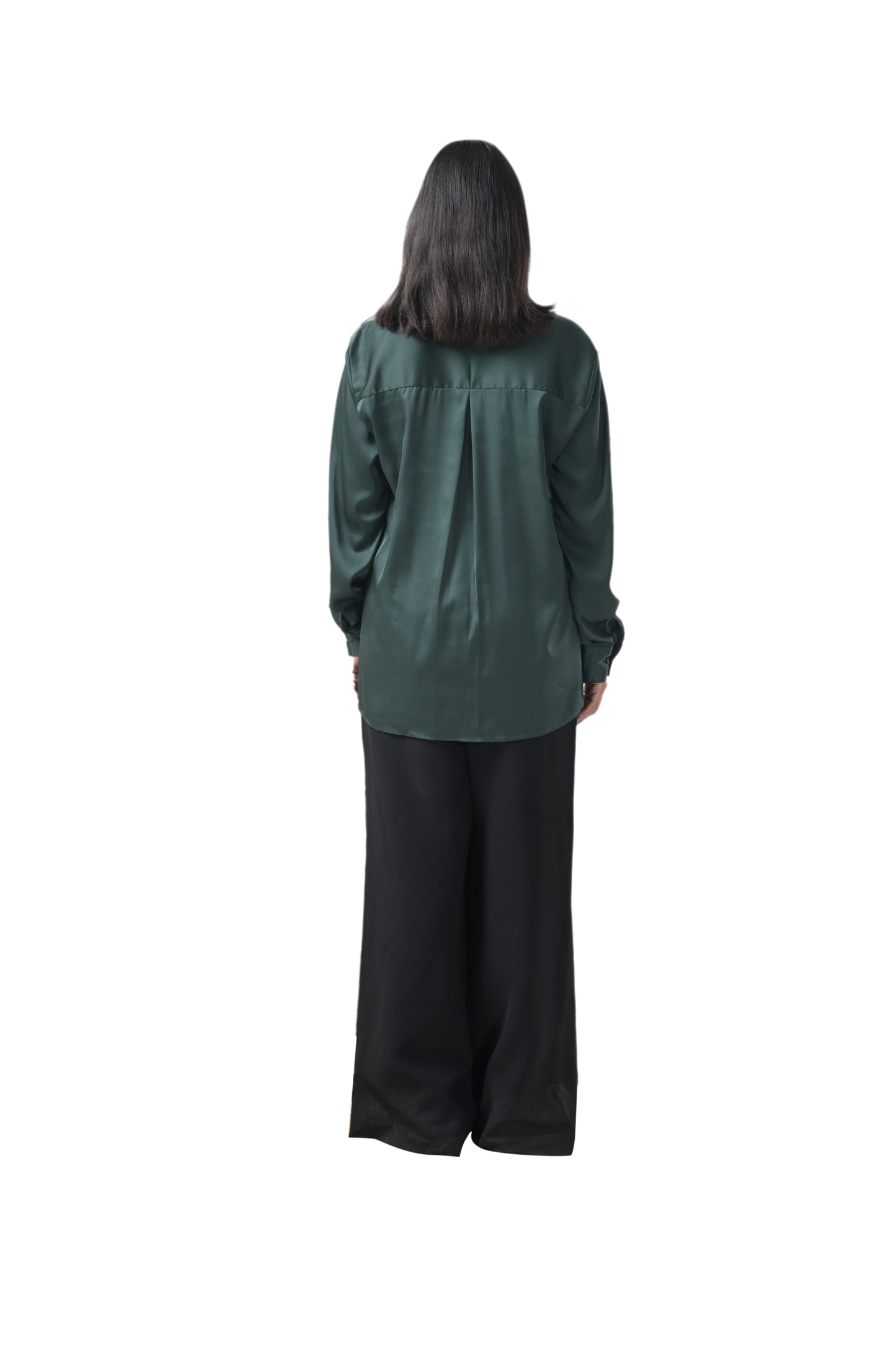 BOTTLE GREEN SHIRT